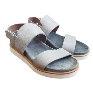 Homer Elba Artisan Grey Leather Sandals Size 36.5 EU